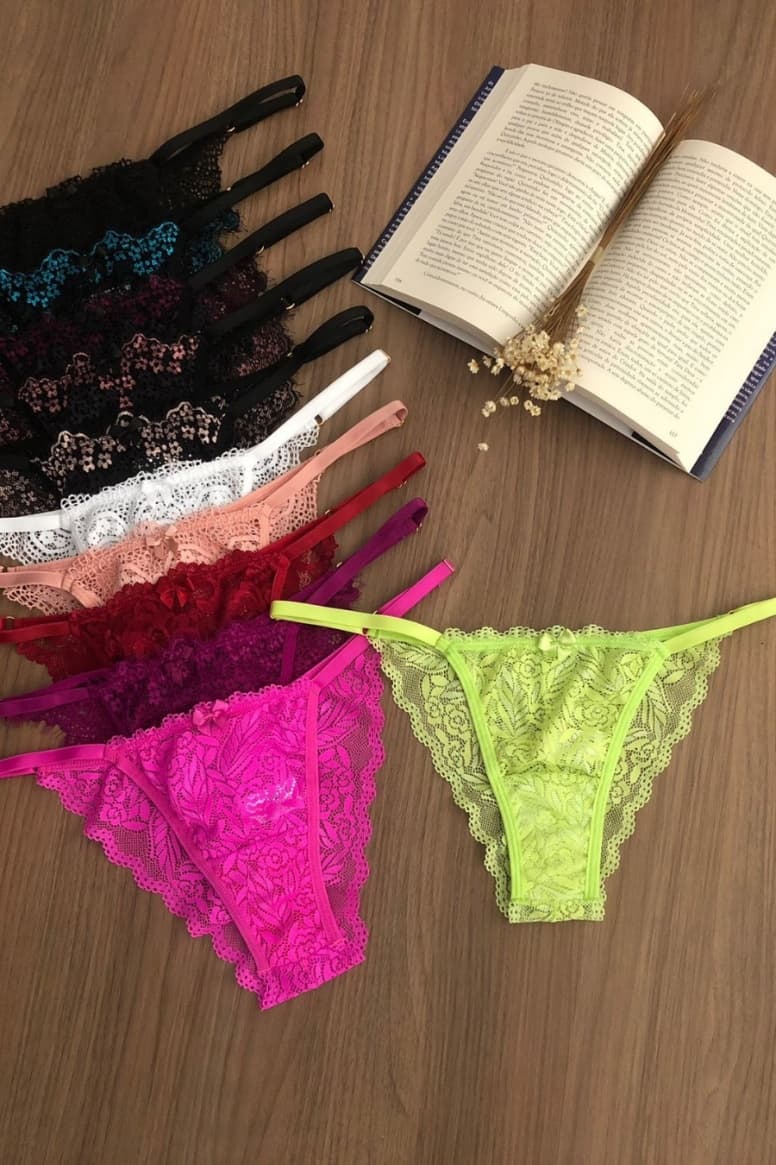 Calcinha Fio String em Renda